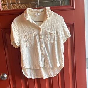 💜 Madewell Cream Button-Down Shirt